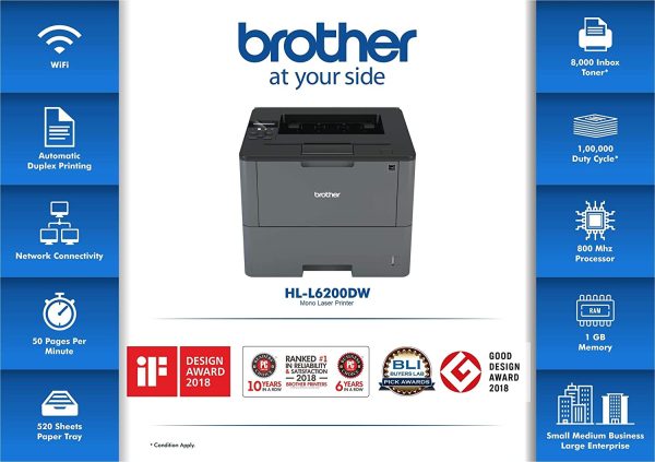 Brother HL-L6200DW Laser wi fi Printer 