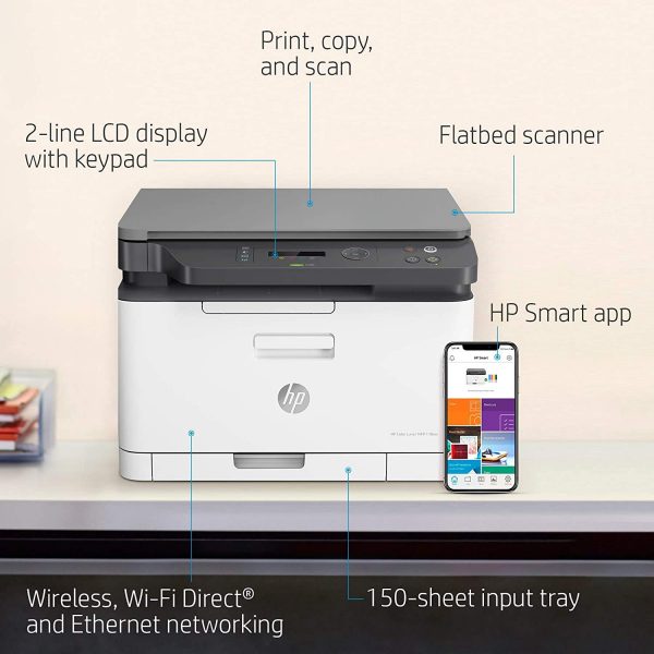 HP Printer Wireless Color Laser MFP 178nw