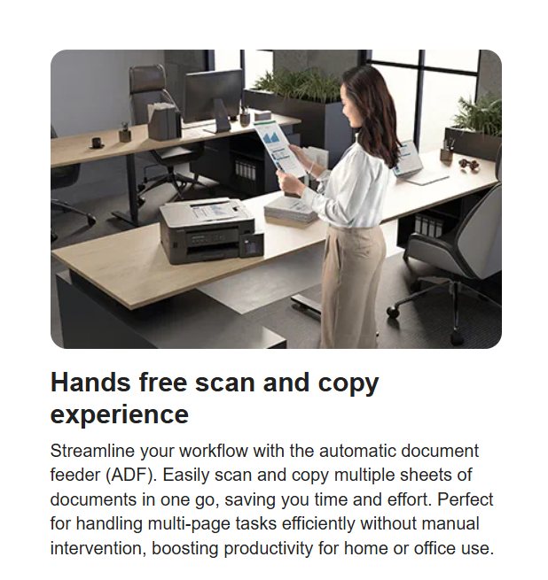 Brother DCP-T830DW Ink Tank Printer Auto Duplex